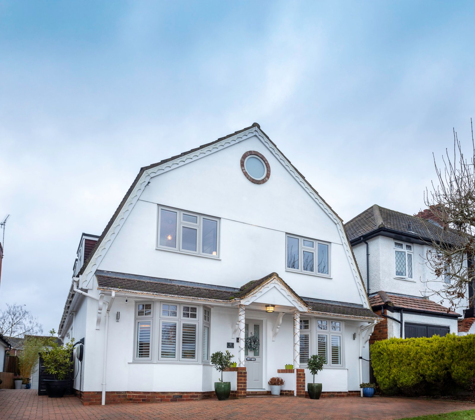 Flush PVCU Bay Window, Agate Grey